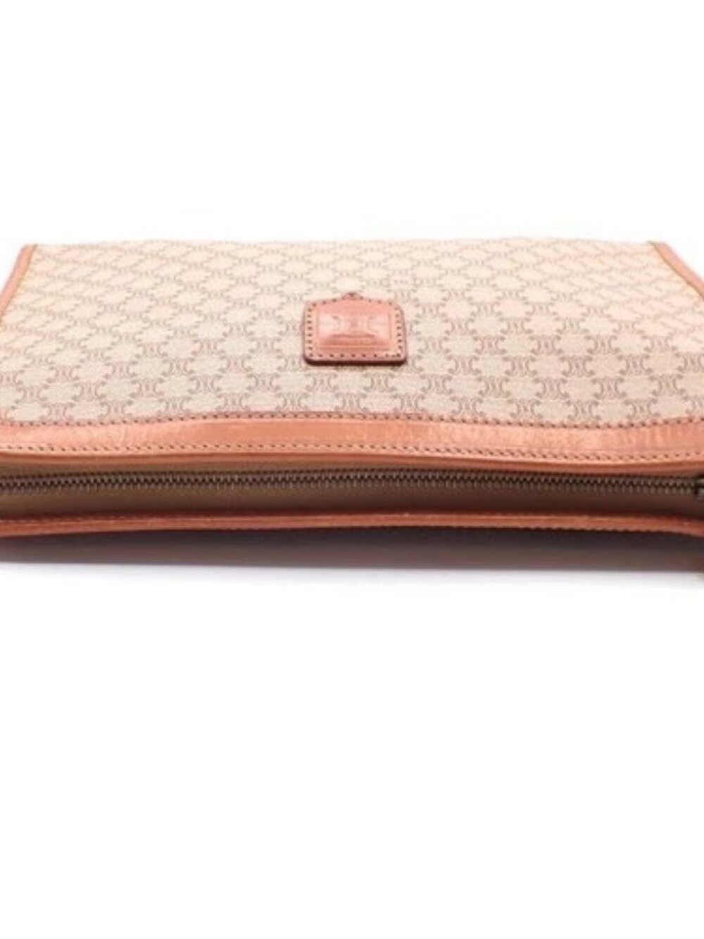 CELINE Logo Macadam Pattern Clutch Bag PVC Leather Brown GHW Italy 07KC370 - Picture 5 of 14